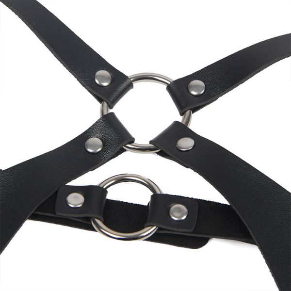 SUBBLIME - FULL BODY HARNESS WITH LEATHER BUCKLES BLACK ONE SIZE - Image 5