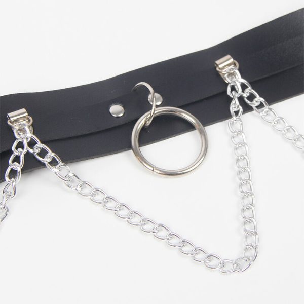 SUBBLIME - BELT AND GARTER HARNESS WITH RINGS AND CHAINDETAIL ONE SIZE - Image 6