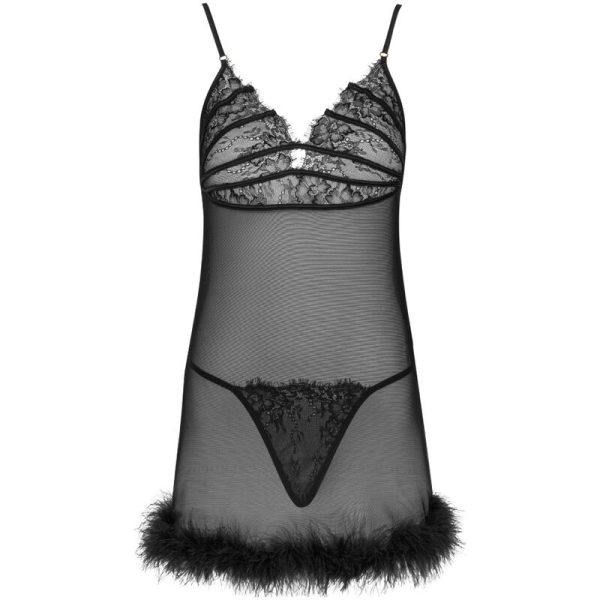 LIVCO CORSETTI FASHION - ZERUNAM SET BABYDOLL + BLACK THONG - Image 3