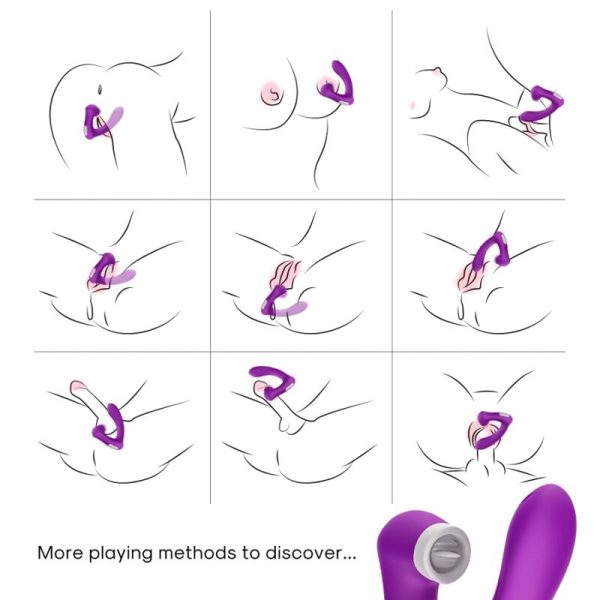 ARMONY - SECRETKISS LICKING VIBRATING CLIT & VIBRATOR CURVED PURPLE - Image 4