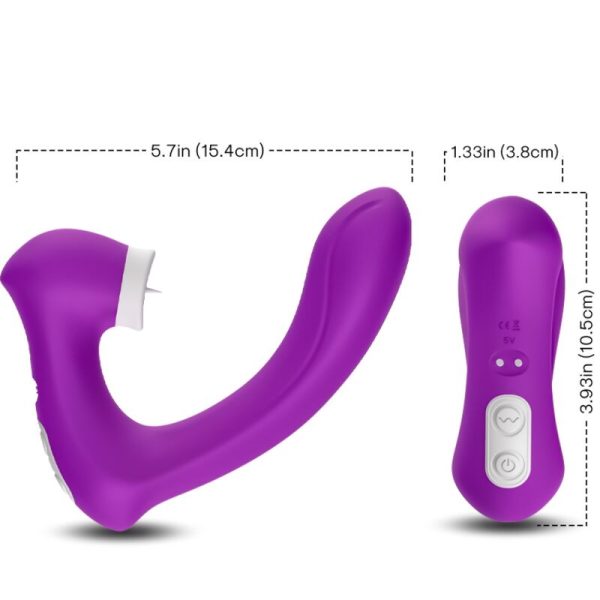 ARMONY - SECRETKISS LICKING VIBRATING CLIT & VIBRATOR CURVED PURPLE - Image 3