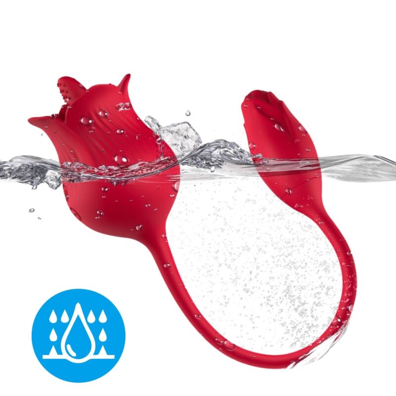 ARMONY - PINK CLITORIS STIMULATOR VIBRATOR WITH TAIL 10 MODES RED - Image 3
