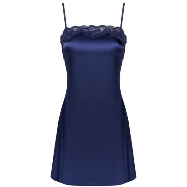 LIVCO CORSETTI FASHION - JACQUELINE LC 90249 DRESSING GOWN + SHIRT + PANTY NAVY BLUE L/XL - Image 6