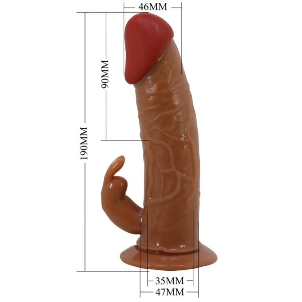 PRETTY LOVE - MARION HARNESS UNIVERSAL BRIEFS WITH VIBRATION DILDO 19 CM BROWN - Image 6