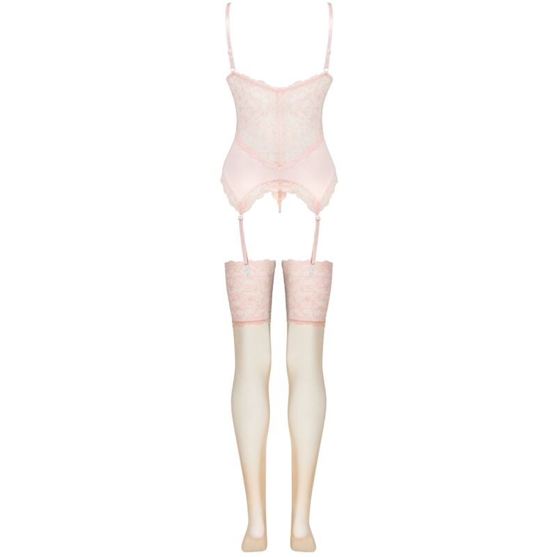 LIVCO CORSETTI FASHION - PERSINNE PEACH SET CORSET + PANTY + STOCKINGS - Image 4