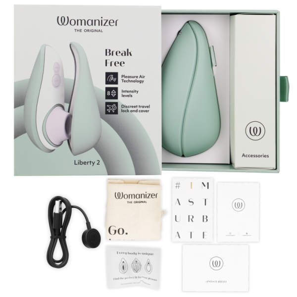 WOMANIZER - LIBERTY 2 CLITORIS STIMULATOR & SUCKER LIGHT GREEN - Image 6