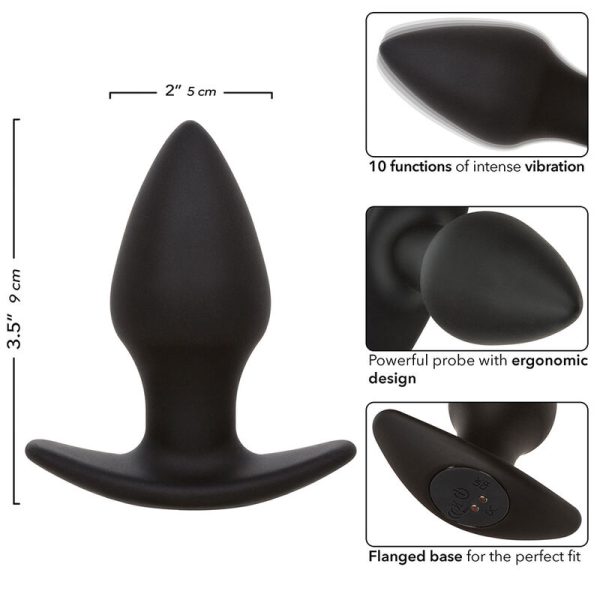 CALEXOTICS - ROCK BOTTOM PERFECT ANAL PLUG 10 VIBRATIONS SILICONE BLACK - Image 7