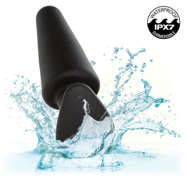 CALEXOTICS - ROCK BOTTOM TAPERED ANAL PLUG 10 VIBRACIONES SILICONE BLACK - Image 9