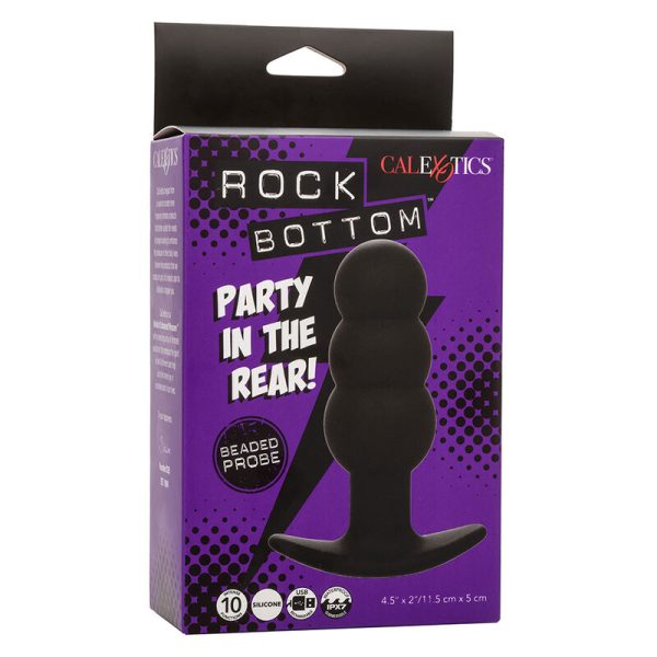 CALEXOTICS - ROCK BOTTOM BEADED ANAL PLUG 10 VIBRATIONS SILICONE BLACK - Image 10