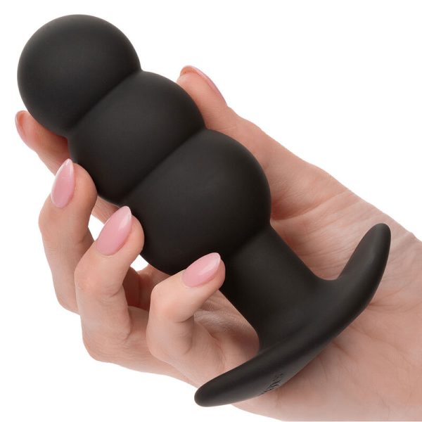 CALEXOTICS - ROCK BOTTOM BEADED ANAL PLUG 10 VIBRATIONS SILICONE BLACK - Image 6