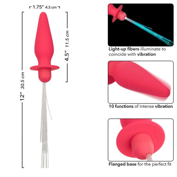 CALEXOTICS - SOUTHERN LIGHTS LIGHT UP ANAL PLUG 10 VIBRATIONS SILICONE PINK - Image 6