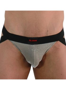 BURN - 001 JOCK SHINY BEIGE / BLACK S