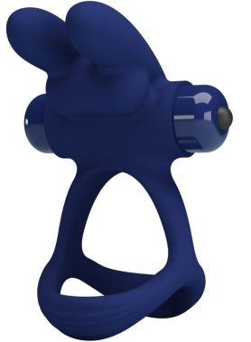 PRETTY LOVE - FRANCISCO DOUBLE VIBRATING RING RABBIT BLUE
