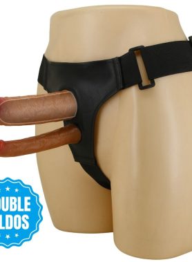 PRETTY LOVE - KEAVEN HARNESS BRIEFS UNIVERSAL & COMFORTABLE DOUBLE DILDO