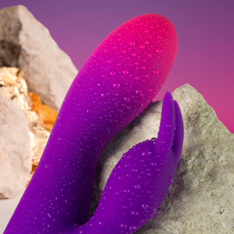 ROCKS- OFF - GLO- GIRL PURPLE RABBIT VIBRATOR - Image 4