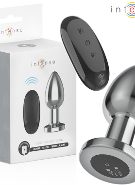 INTENSE - ANAL PLUG 10 VIBRATIONS METAL WITH REMOTE CONTROL L