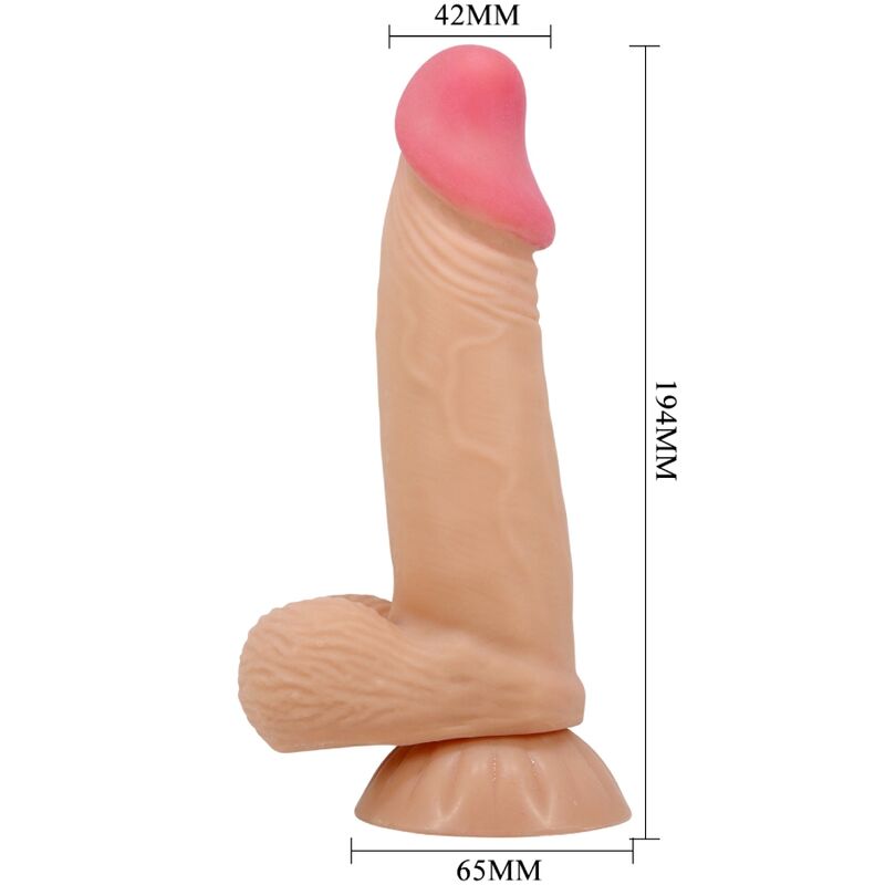 PRETTY LOVE - SLIDING SKIN SERIES REALISTIC DILDO WITH SLIDING SKIN SUCTION CUP 19.4 CM - Image 6
