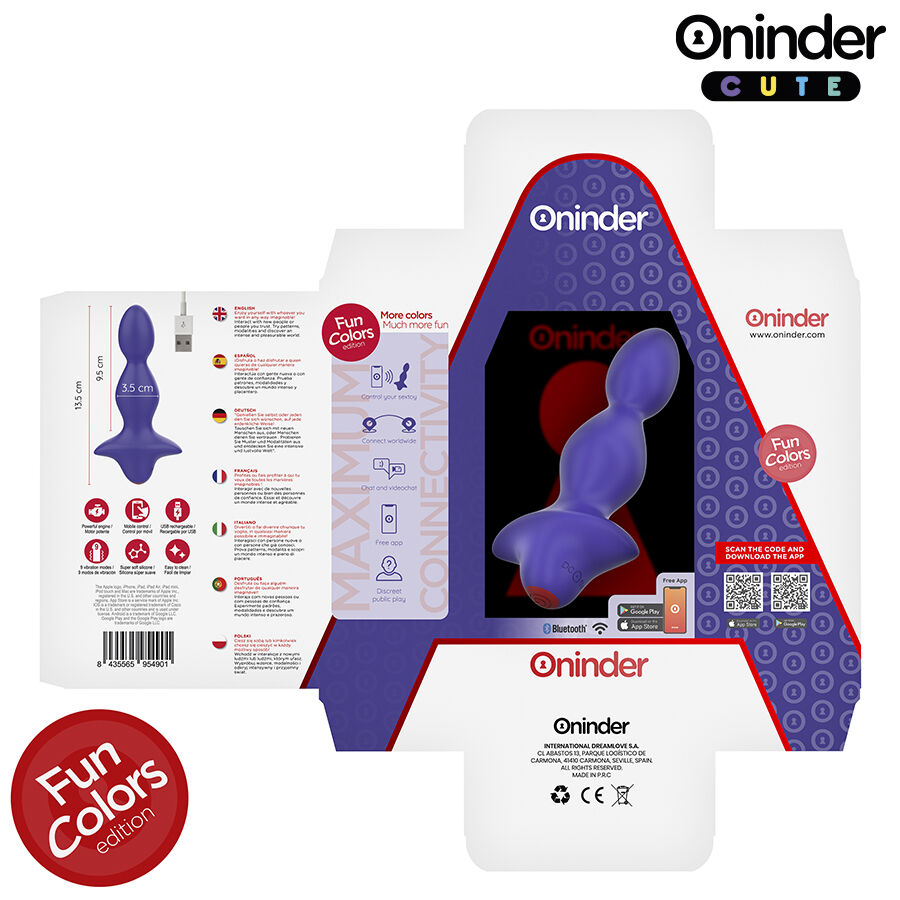 ONINDER CUTE - LOVE BUTT VIBRATING ANAL PLUG DILATOR - FREE WORLDWIDE APP - Image 7