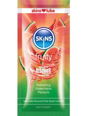 SKINS - FRUITY WATER-BASED LUBRICANT WATERMELON SINGLE-DOSE 5 ML
