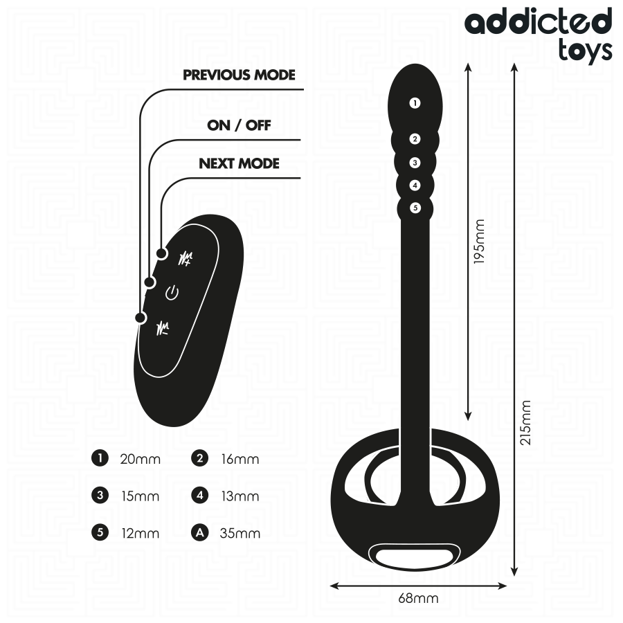 ADDICTED TOYS - P-SPOT VIBRATING COCK RING REMOTE CONTROL - Image 7
