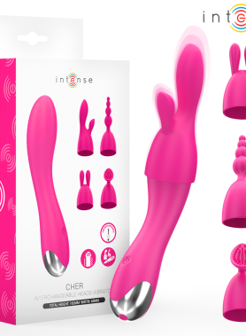INTENSE - CHER VIBRATOR WITH 20 PATTERNS AND INTERCHANGEABLE HEADS