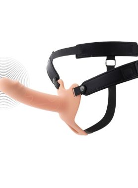 HIDDEN DESIRE - INFERNO VIBRATING PENIS SLEEVE STRAP-ON 16 CM
