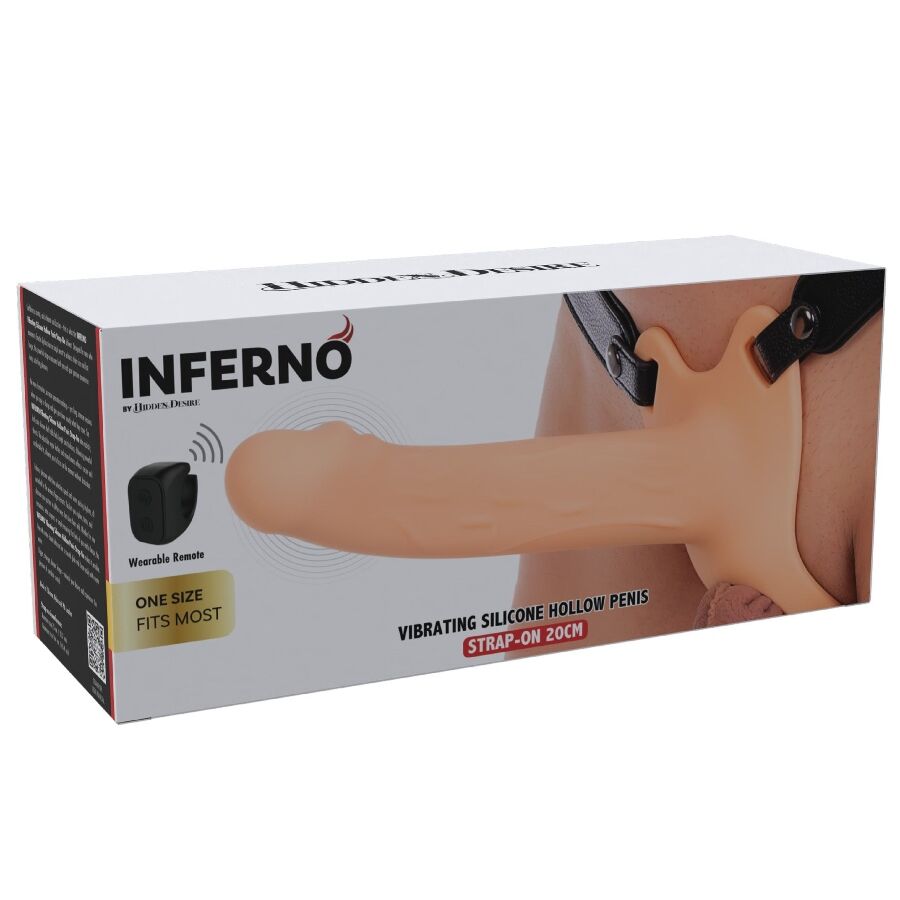 HIDDEN DESIRE - INFERNO VIBRATING PENIS SLEEVE STRAP-ON 20 CM - Image 7