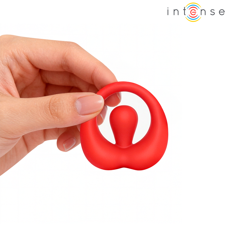 INTENSE - RUSSELL VIBRATING PENIS RING WITH CLITORIS STIMULATION RED - Image 3