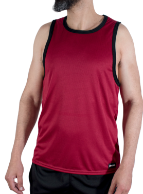 MACHO - CMV003 MAROON GYM T-SHIRT S/M