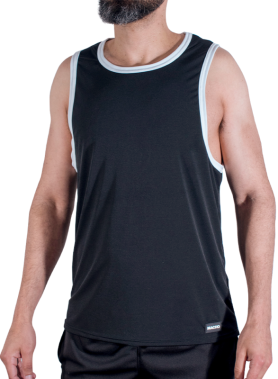 MACHO - CMV004 BLACK GYM T-SHIRT S/M