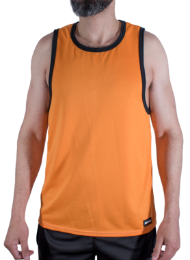 MACHO - CMV005 ORANGE GYM T-SHIRT L/XL