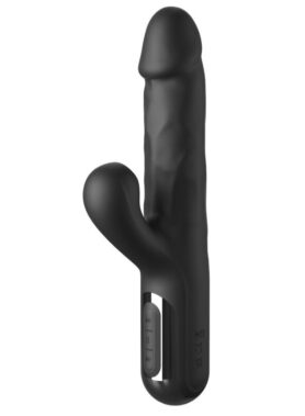 FETISH FANTASY SERIES - SONIX SILICONE THRUSTER RABBIT VIBRATOR BLACK