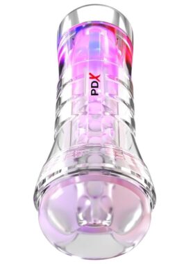 PDX ELITE - VIEWTUBE XXL LED TRANSPARENT STROKER 27.3 CM