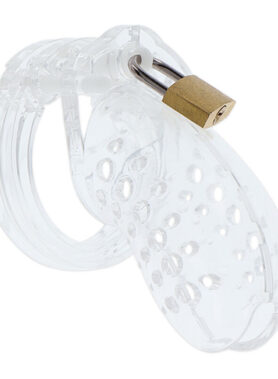 HIDDEN DESIRE - EXTREME CHASTITY COCK CAGE ACRYLIC ADJUSTABLE CLEAR