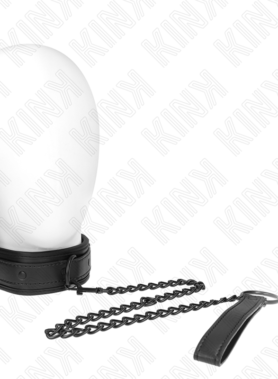 KINK - NEOPRENE BONDAGE COLLAR MODEL 2 WITH BELT 78 CM ADJUSTABLE 37.5 X 49.5 CM