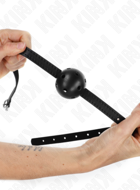 KINK - SIMPLICITY BLACK BREATHABLE BALL 4.5 CM GAG 62 x 1.5 CM