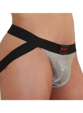 BURN - 001 JOCK SHINY BEIGE / BLACK L