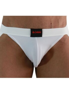 BURN - 007 JOCK LYCRA WHITE M