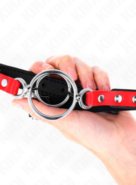 KINK - GAG WITH MULTIPLE O-RINGS 4 / 4.8 CM RED 38 X 56 CM