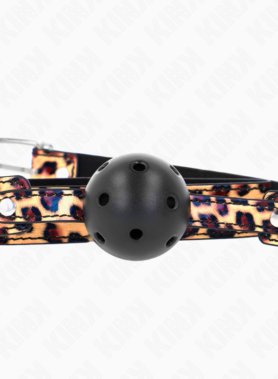 KINK - LEOPARD BREATHABLE BALL 4.5 CM GAG 65 x 2.5 CM