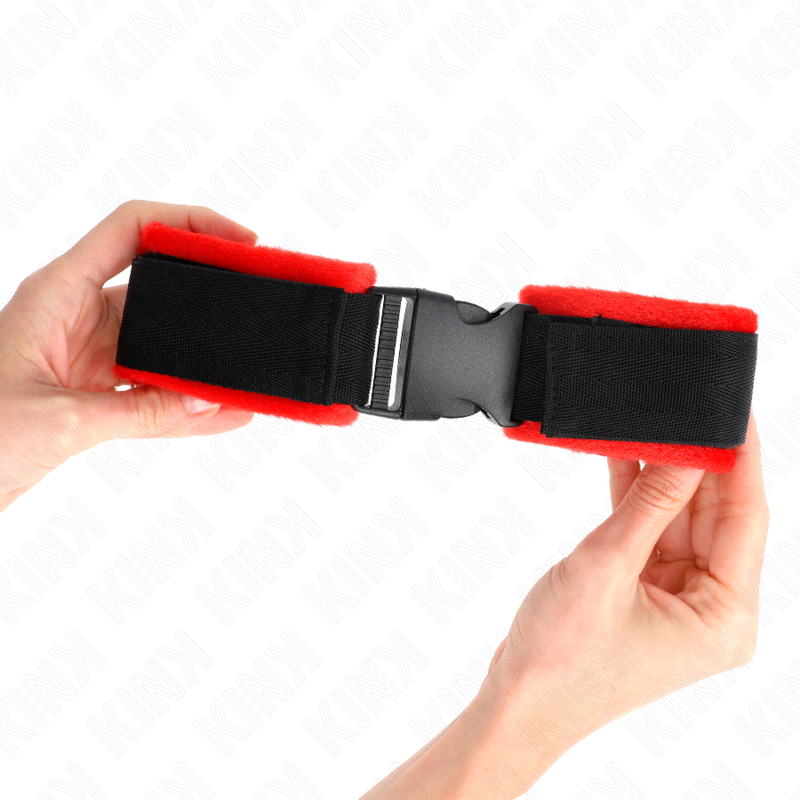 KINK - NYLON BIND HOOK&LOOP WRIST RESTRAINTS BLACK MODEL 1 AJDUSTABLE 25-35 CM X 6 CM - Image 4