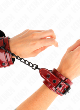 KINK - DARK RED WRIST CUFFS 23 X 5 CM