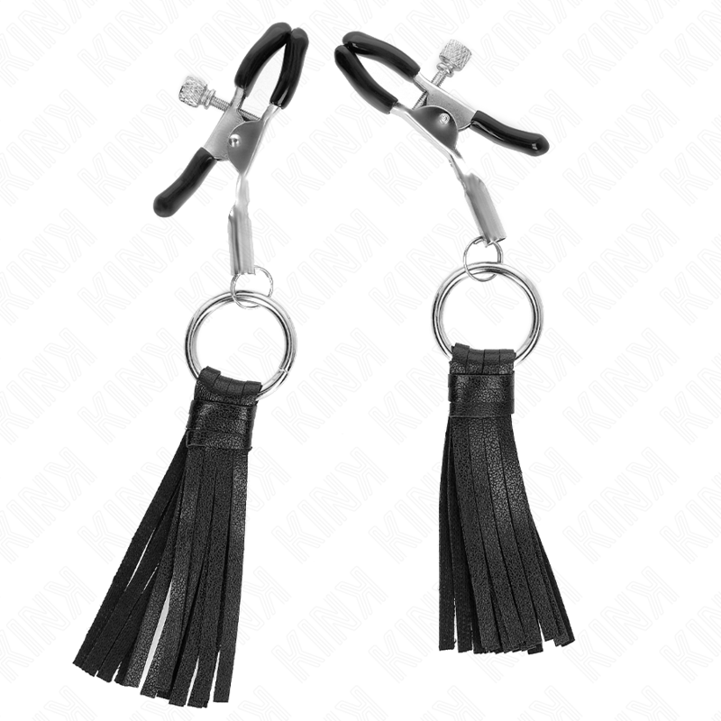 KINK - LEATHERETTE TASSEL NIPPLE CLAMPS 6 CM - Image 3
