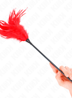 KINK - MULTIPLE RED TICKLE FEATHERS 45 CM