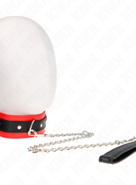 KINK - BASIC MODEL COLLAR WITH LEASH 65 CM MODEL 3 RED 53 X 5 CM