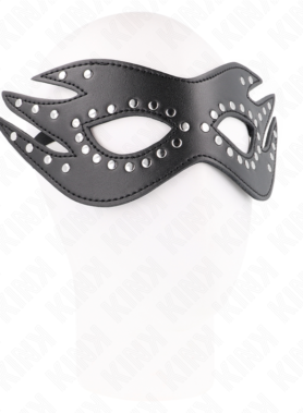 KINK - LEATHERETTE MASK WITH RIVETS MODEL 3 26 x 9.5 CM