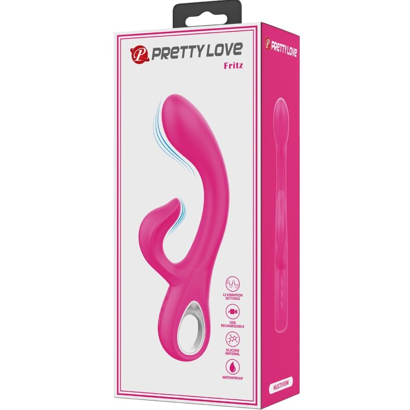 PRETTY LOVE - FRITZ RABBIT VIBRATOR 12 VIBRATIONS PINK - Image 9