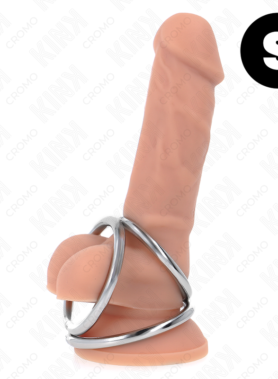 KINK - TRIPLE CHROME METAL PENIS RING 3.2 CM TO 4.5 CM