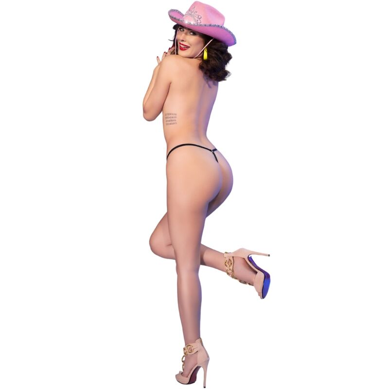 CHILIROSE - CR 4836 THONG KISS ME BLACK L/XL - Image 6