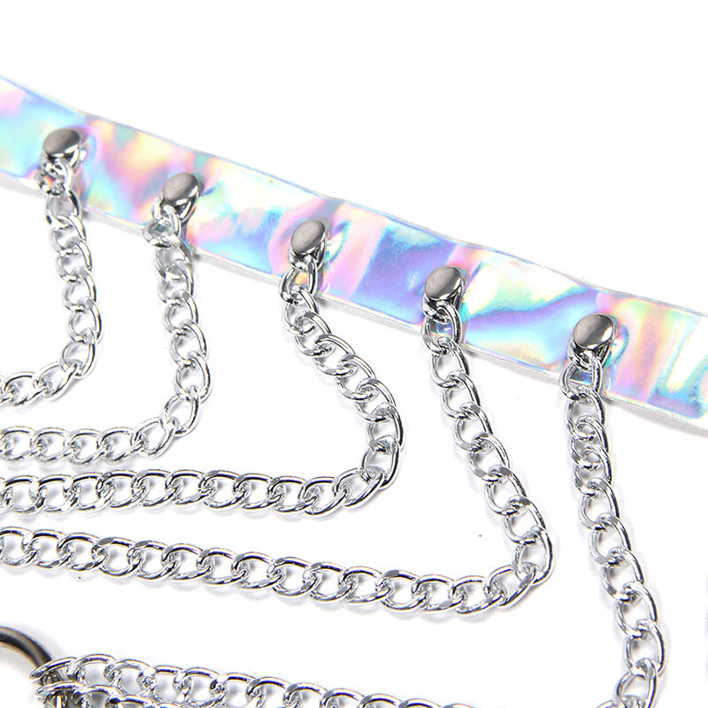 SUBBLIME - 953737 CHEST HARNESS WITH RINGS AND CHAINS SILVER ONE SIZE - Image 5